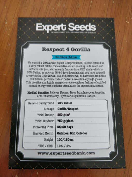 Respect 4 Gorilla - Expert Seeds - Irish Seed Bank